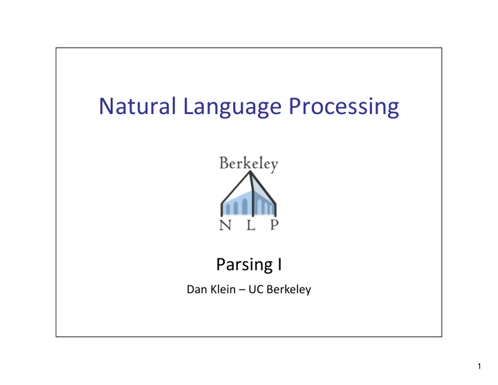 natural language processing