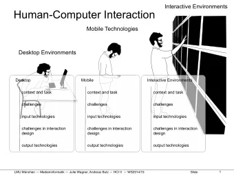 Human-Computer Interaction  Mobile Technologies  Desktop Environments  Desktop  Mobile  Interactive