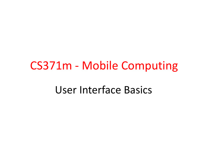 cs371m mobile computing