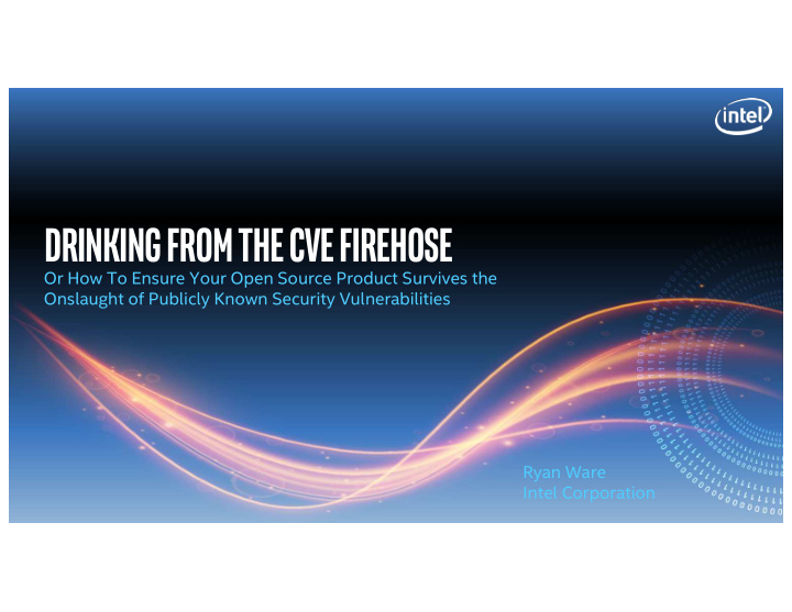 drinking from the cve firehose
