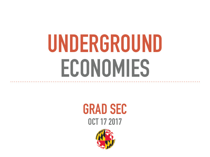 underground economies