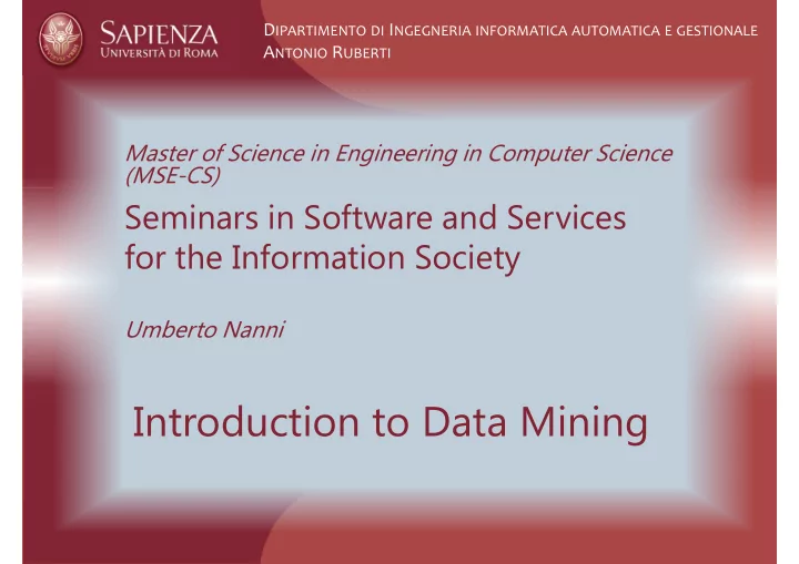 introduction to data mining