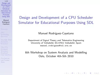 Design and Development of a CPU Scheduler  Manuel  Simulator for Educational Purposes Using SDL