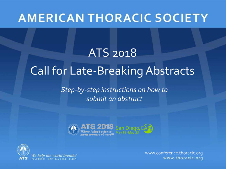 ats 2018 call for late breaking abstracts