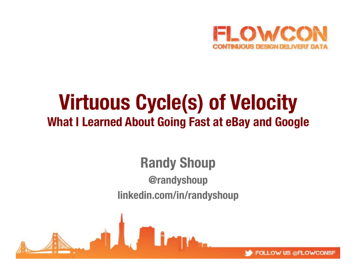 virtuous cycle s of velocity