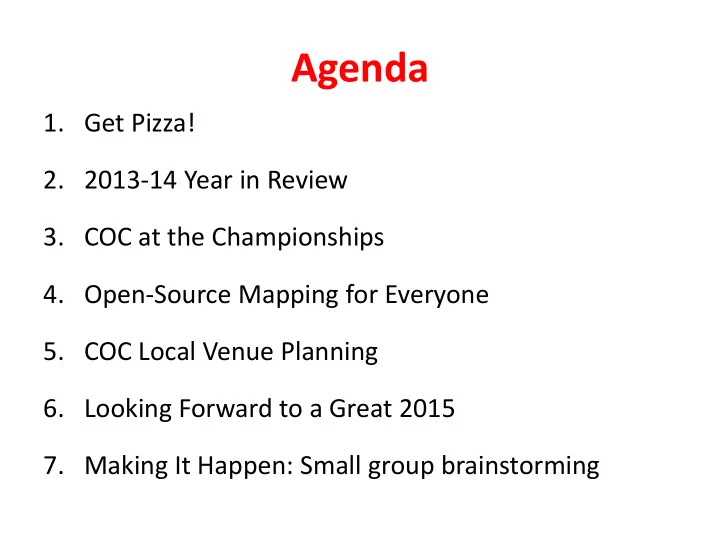 agenda