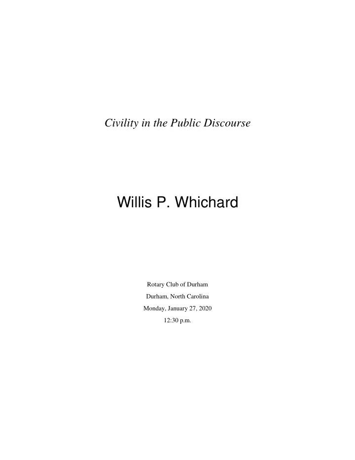 willis p whichard