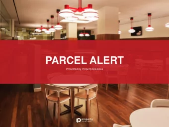 PARCEL ALERT  Presented by Property Solutions  PARCEL ALERT  Maximizing Logistics Industry Facts