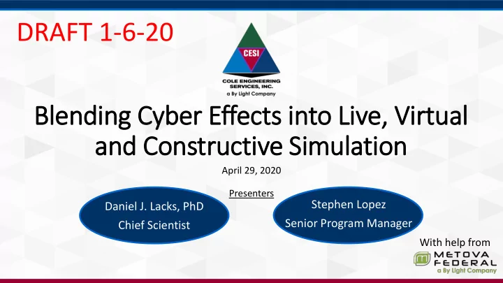 draft 1 6 20 ble lending cyber effects in into liv ive