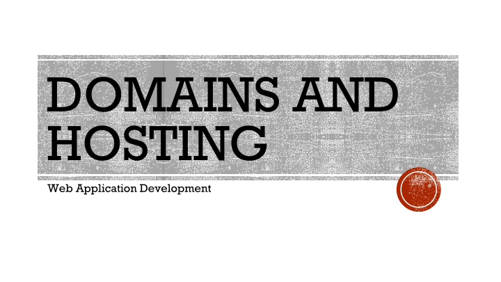 domains and hosting