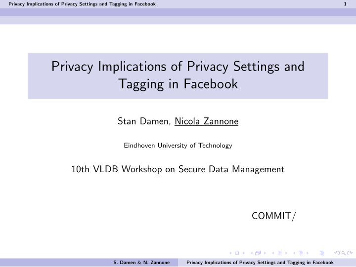 privacy implications of privacy settings and tagging in