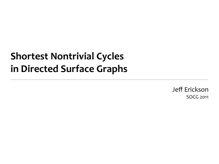 shortest nontrivial cycles in directed surface graphs
