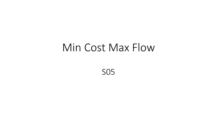 min cost max flow