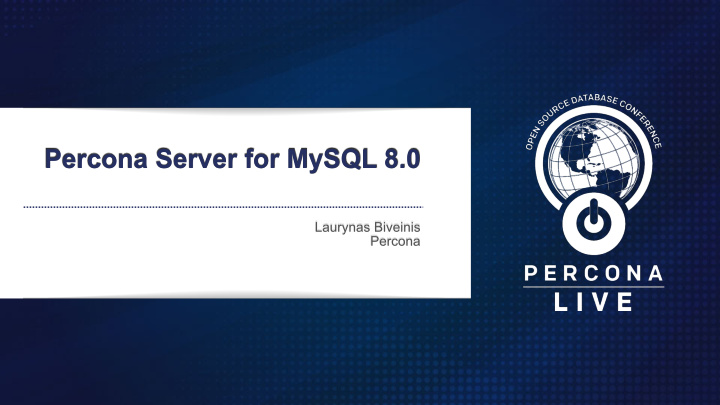 percona server for mysql 8 0