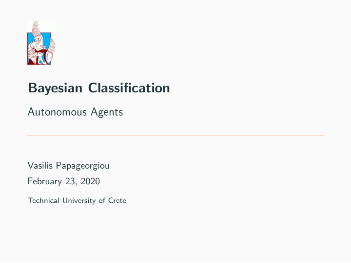 bayesian classification