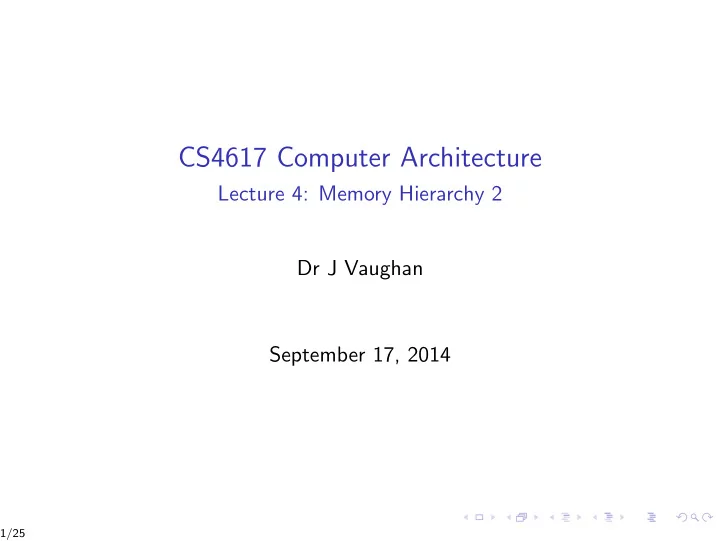 cs4617 computer architecture
