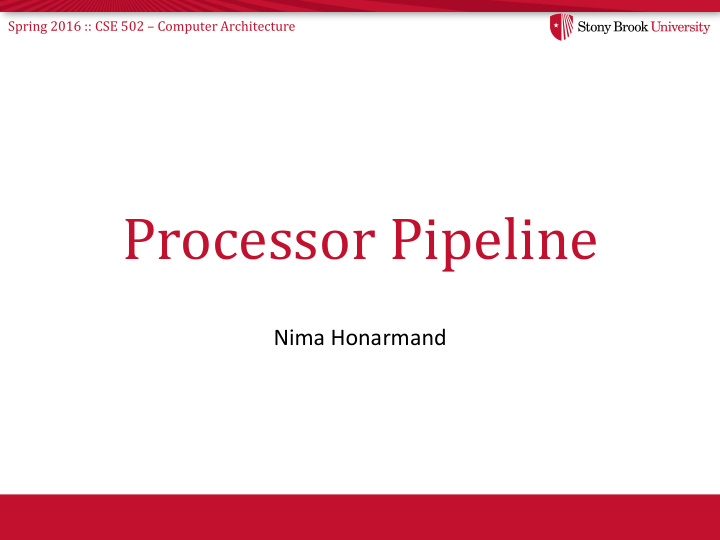 processor pipeline