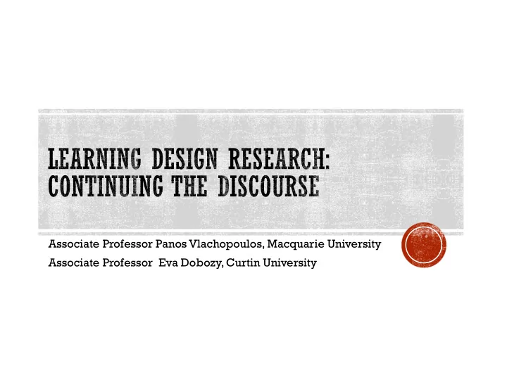 associate professor panos vlachopoulos macquarie