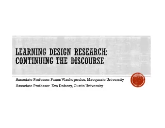 Associate Professor Panos Vlachopoulos, Macquarie University  Associate Professor  Eva Dobozy,
