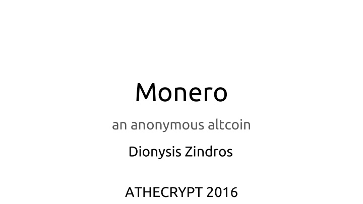 monero