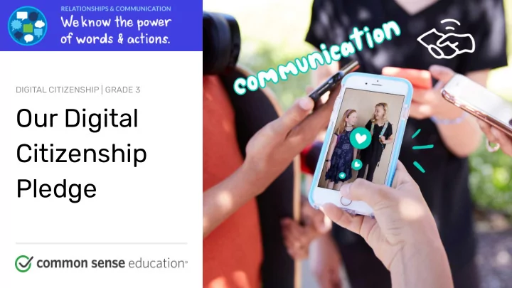 our digital citizenship pledge