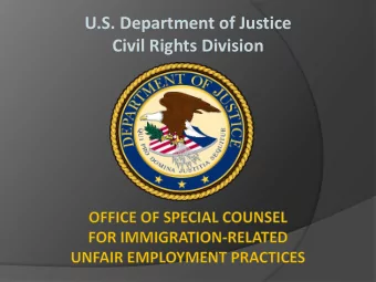 U.S. Department of Justice  Civil Rights Division  Overview  OSC History  Types of