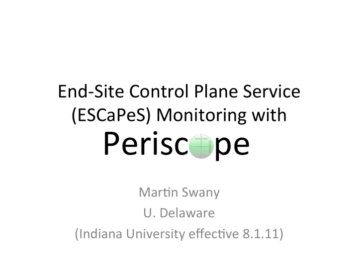 end site control plane system escps
