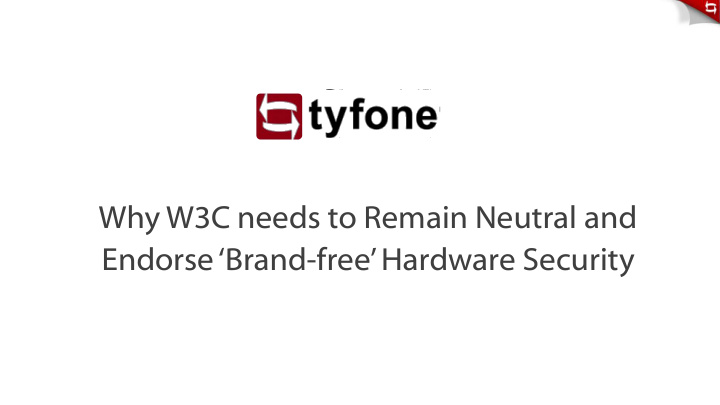 endorse brand free hardware security web hardware