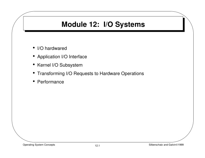 module 12 i o systems