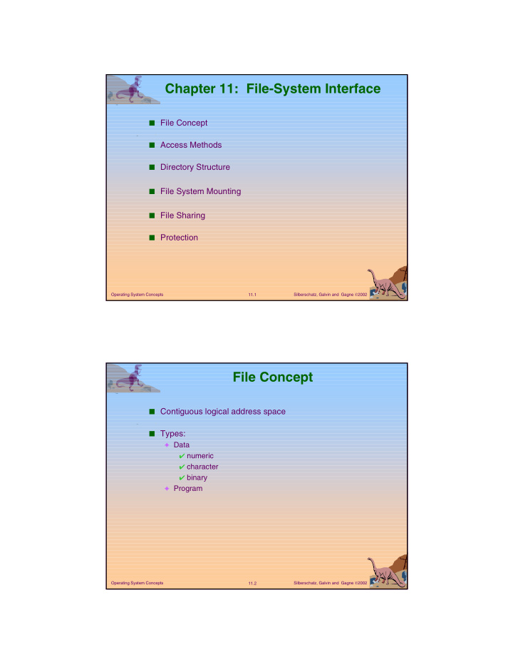 chapter 11 file system interface