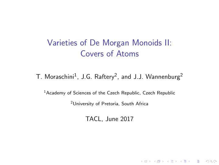 varieties of de morgan monoids ii covers of atoms