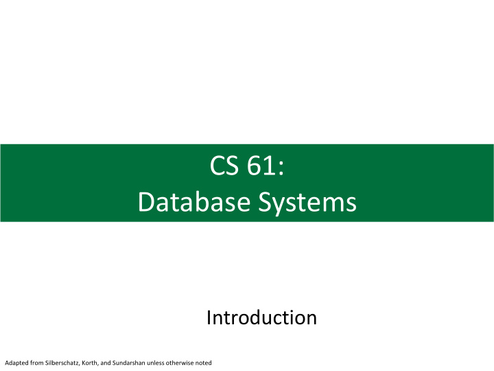 cs 61 database systems