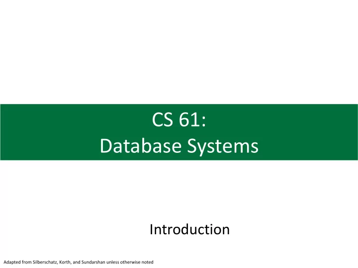 cs 61 database systems