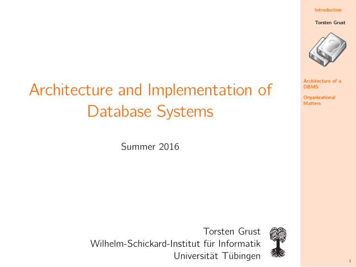 architecture and implementation of