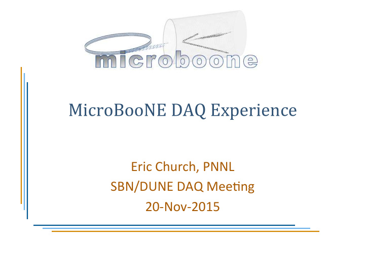 microboone daq experience