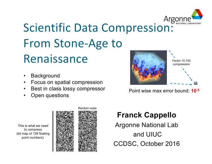 scientific data compression from stone age to renaissance