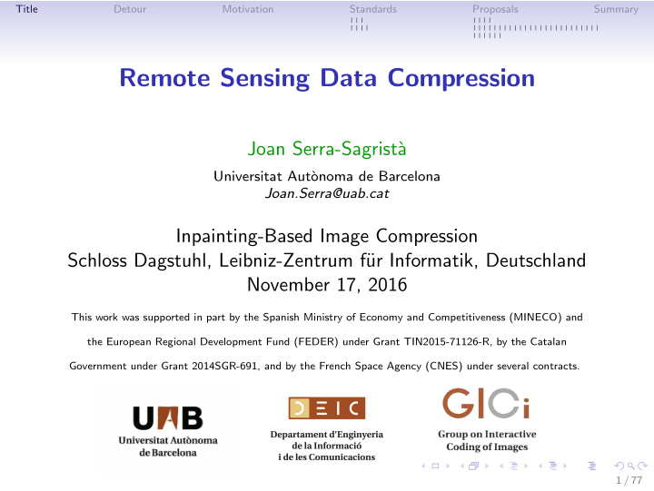 remote sensing data compression