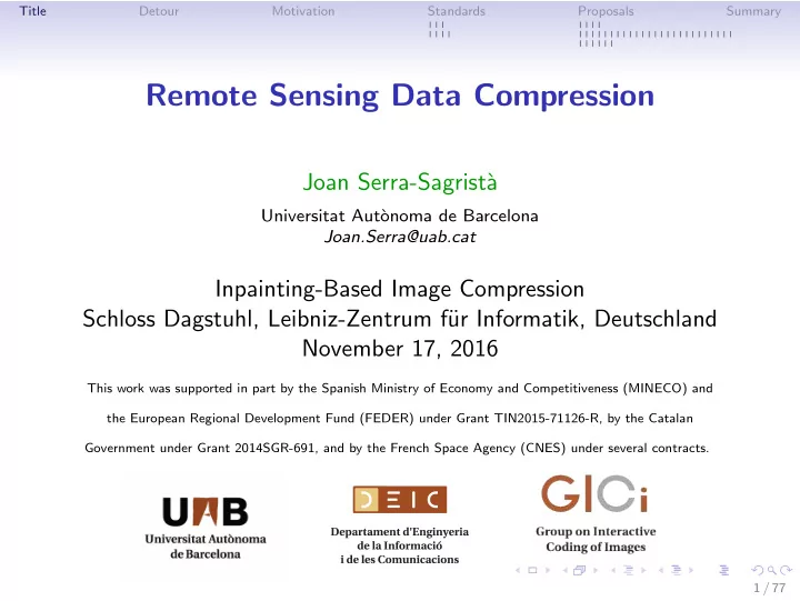 remote sensing data compression