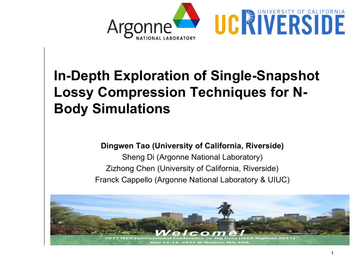 in depth exploration of single snapshot lossy compression