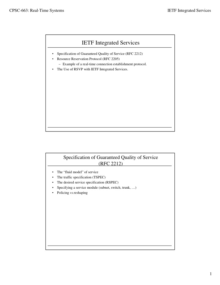 ietf integrated services
