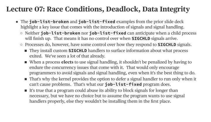 lecture 07 race conditions deadlock data integrity
