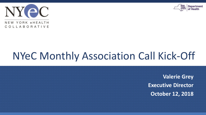 nyec monthly association call kick off