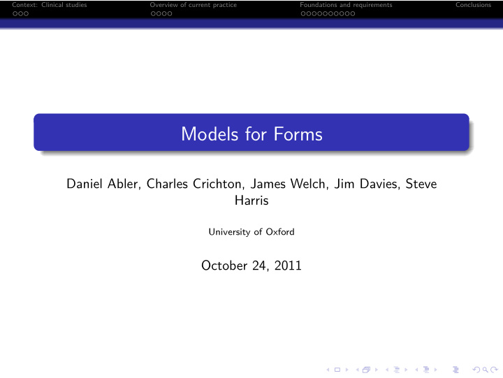 models for forms
