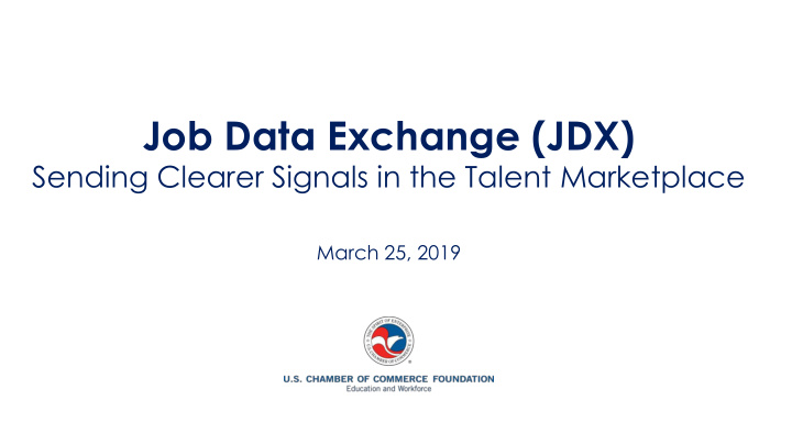 job data exchange jdx