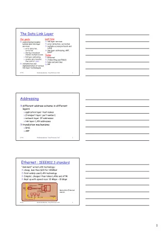 1  Star topology  Bus topology popular through mid 90s  Now star topology prevails