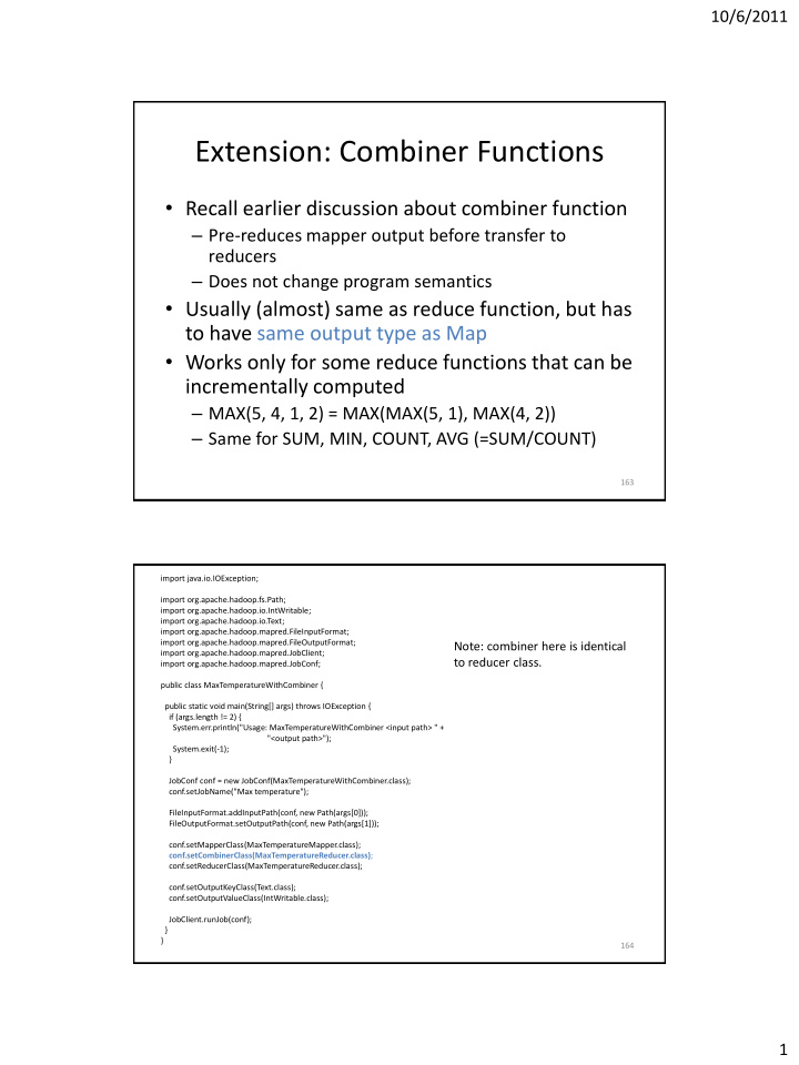extension combiner functions