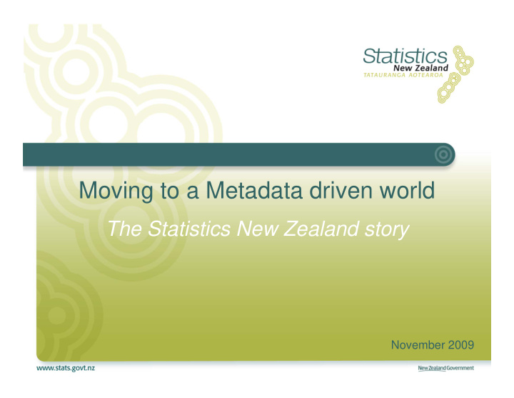 moving to a metadata driven world