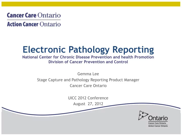 electronic pathology reporting