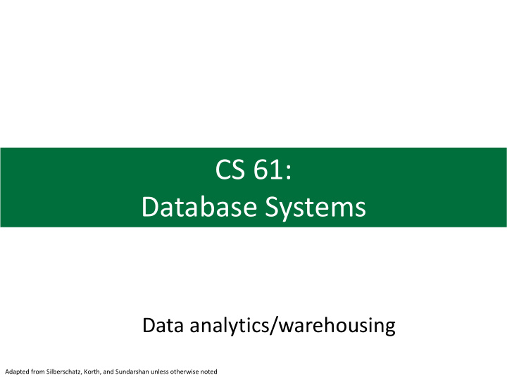 cs 61 database systems