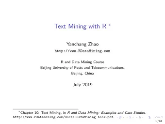 Contents  Text Mining  Concept  Tasks  Twitter Data Analysis with R  Twitter  Extracting Tweets